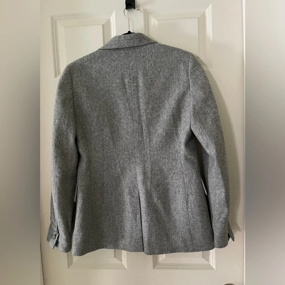Women’s Gap wool blend gray single button blazer business casual preppy sz 10
